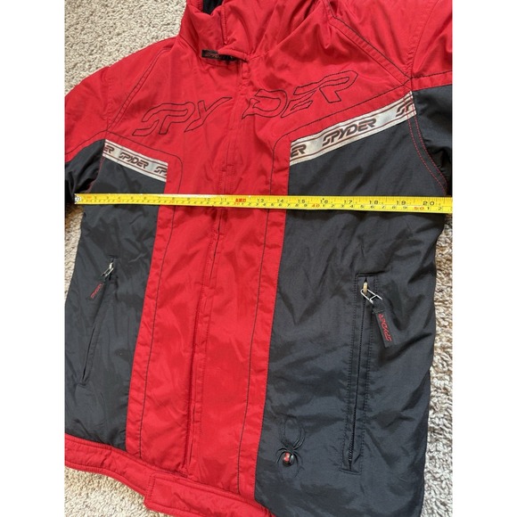 Kids Spyder Red & Black Ski/Snowboard Jacket size 18 no hood - Picture 4 of 8